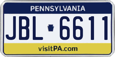 PA license plate JBL6611