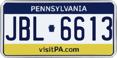 PA license plate JBL6613