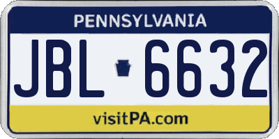 PA license plate JBL6632