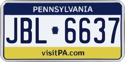 PA license plate JBL6637