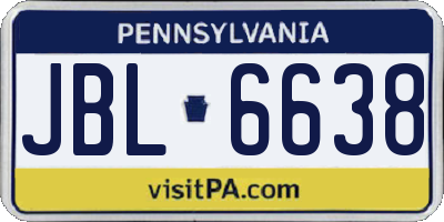 PA license plate JBL6638