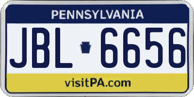 PA license plate JBL6656