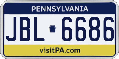 PA license plate JBL6686