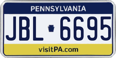 PA license plate JBL6695
