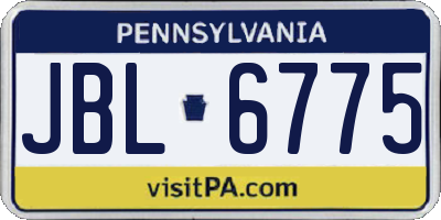 PA license plate JBL6775