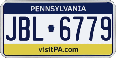 PA license plate JBL6779