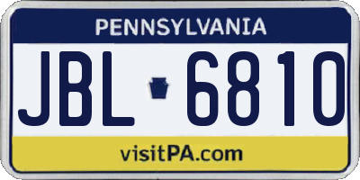 PA license plate JBL6810