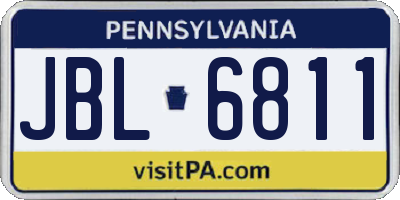PA license plate JBL6811