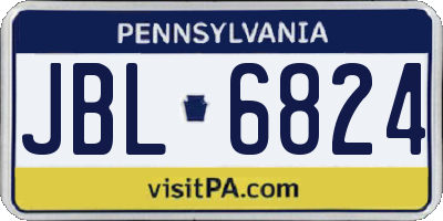 PA license plate JBL6824