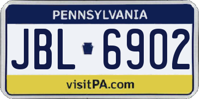 PA license plate JBL6902