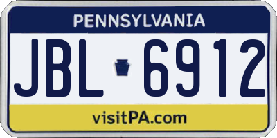 PA license plate JBL6912