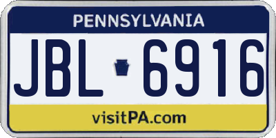 PA license plate JBL6916