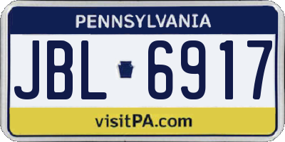 PA license plate JBL6917