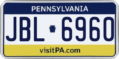 PA license plate JBL6960
