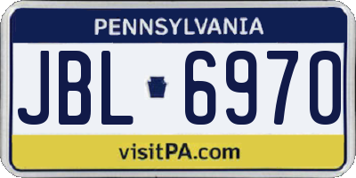 PA license plate JBL6970