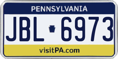 PA license plate JBL6973