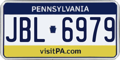 PA license plate JBL6979