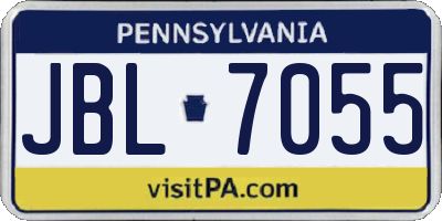 PA license plate JBL7055