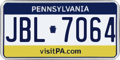 PA license plate JBL7064