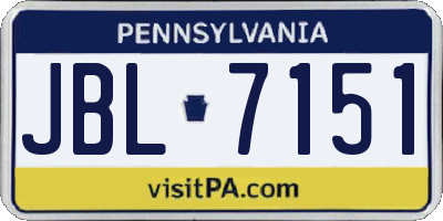PA license plate JBL7151