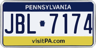 PA license plate JBL7174