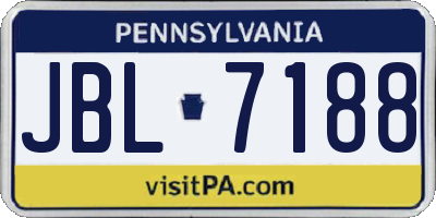 PA license plate JBL7188