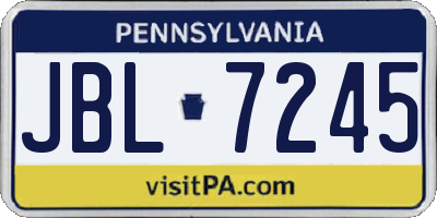 PA license plate JBL7245