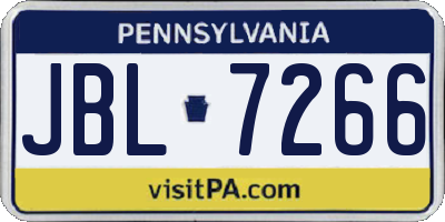 PA license plate JBL7266