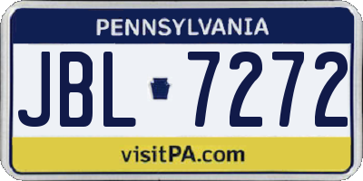 PA license plate JBL7272