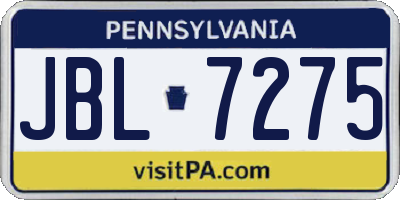 PA license plate JBL7275