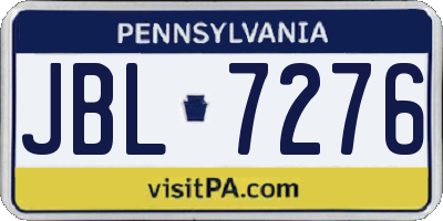 PA license plate JBL7276