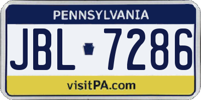 PA license plate JBL7286