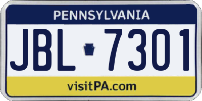 PA license plate JBL7301