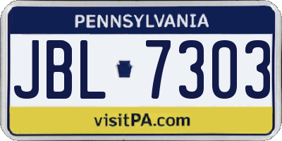 PA license plate JBL7303