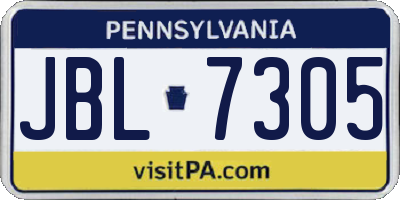 PA license plate JBL7305