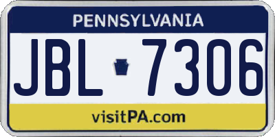 PA license plate JBL7306