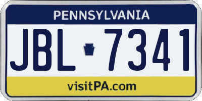 PA license plate JBL7341