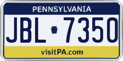 PA license plate JBL7350