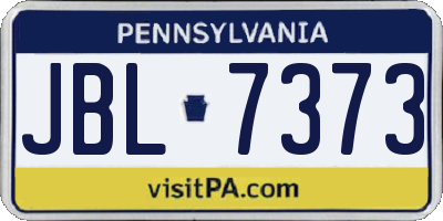PA license plate JBL7373