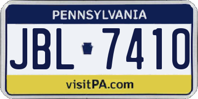 PA license plate JBL7410