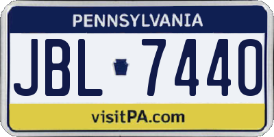 PA license plate JBL7440