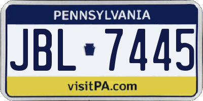 PA license plate JBL7445