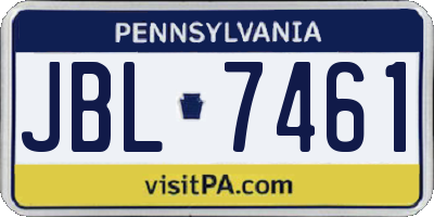 PA license plate JBL7461