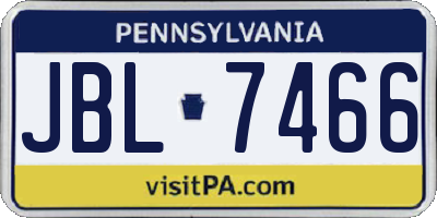 PA license plate JBL7466
