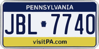 PA license plate JBL7740