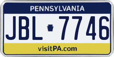 PA license plate JBL7746