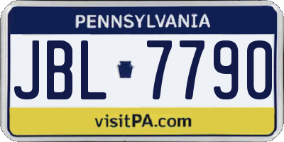 PA license plate JBL7790