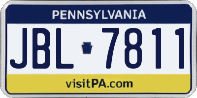 PA license plate JBL7811