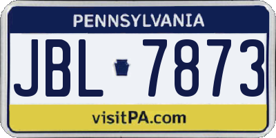 PA license plate JBL7873