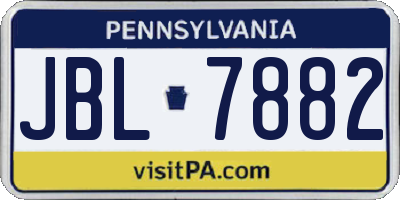 PA license plate JBL7882